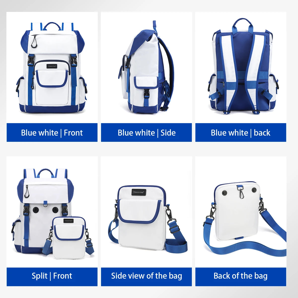 Tigernu School Backpacks For Men Bags For Removable With Shoulder Bags 14inch Laptop Backpacks Women Travel Backpack Bags Male