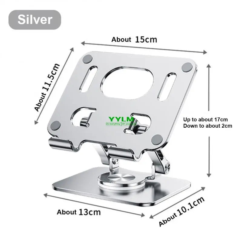 Laptop Bracket Mobile Phone Tablet Bracket Aluminum Alloy Multifunctional Desktop Lazy Bracket 360 Degree Rotation Foldable