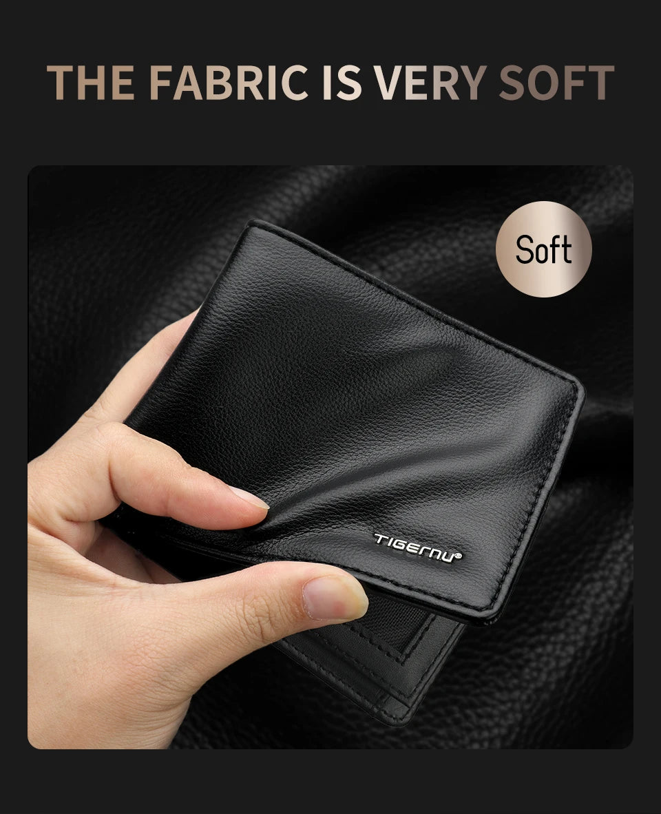 Tigernu Wallets For Man	Soft PU Card Wallet RFID Coin Purse Light Card Holder As Gifts Men's Wallets Waterproof Card Bags Mini