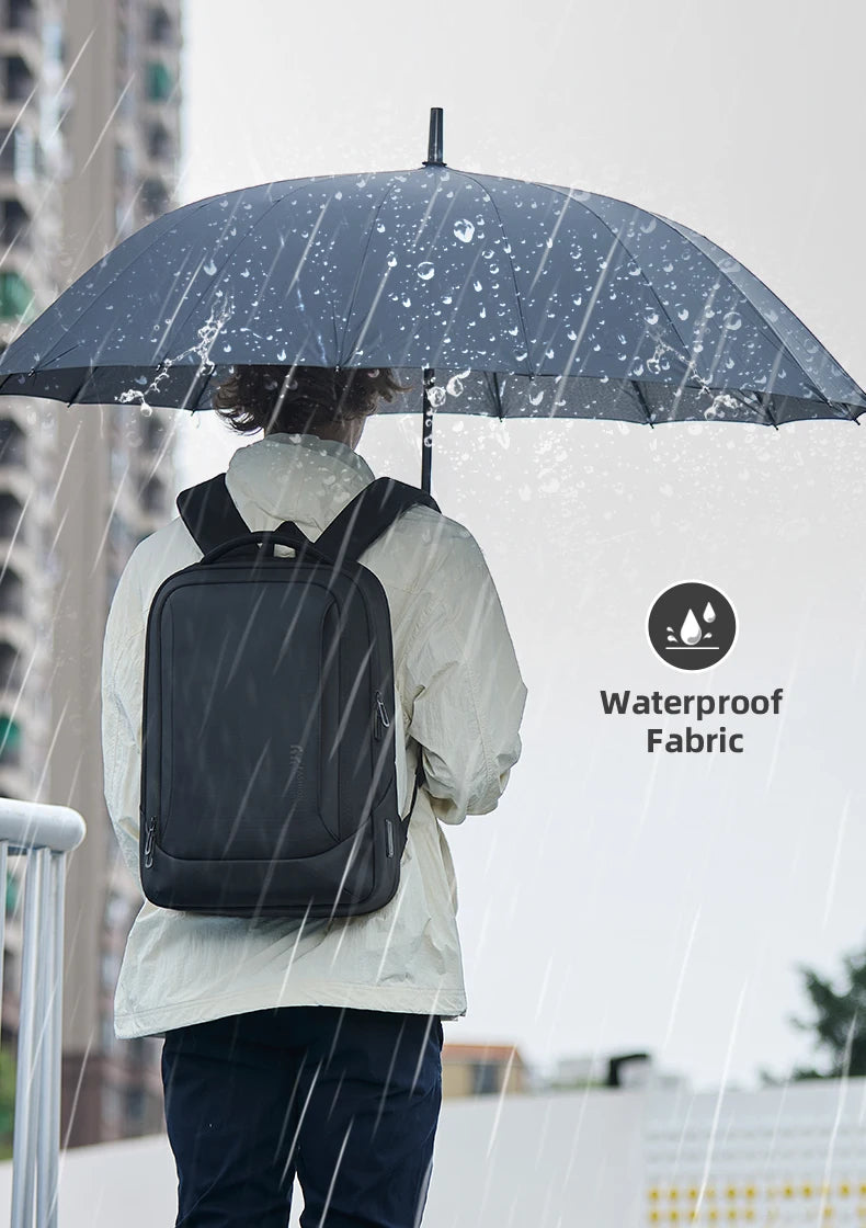 HK Men's Designer Laptop Bag Waterproof School Bags for College Boys Male Business Sports Travel Backpack Men With USB Charging