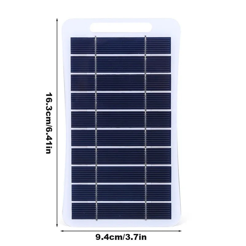 Portable USB Solar Panel Charger Safe Stable Charger Compatible with Phones  Fans  Flashlights for Outdoor Travel Camping