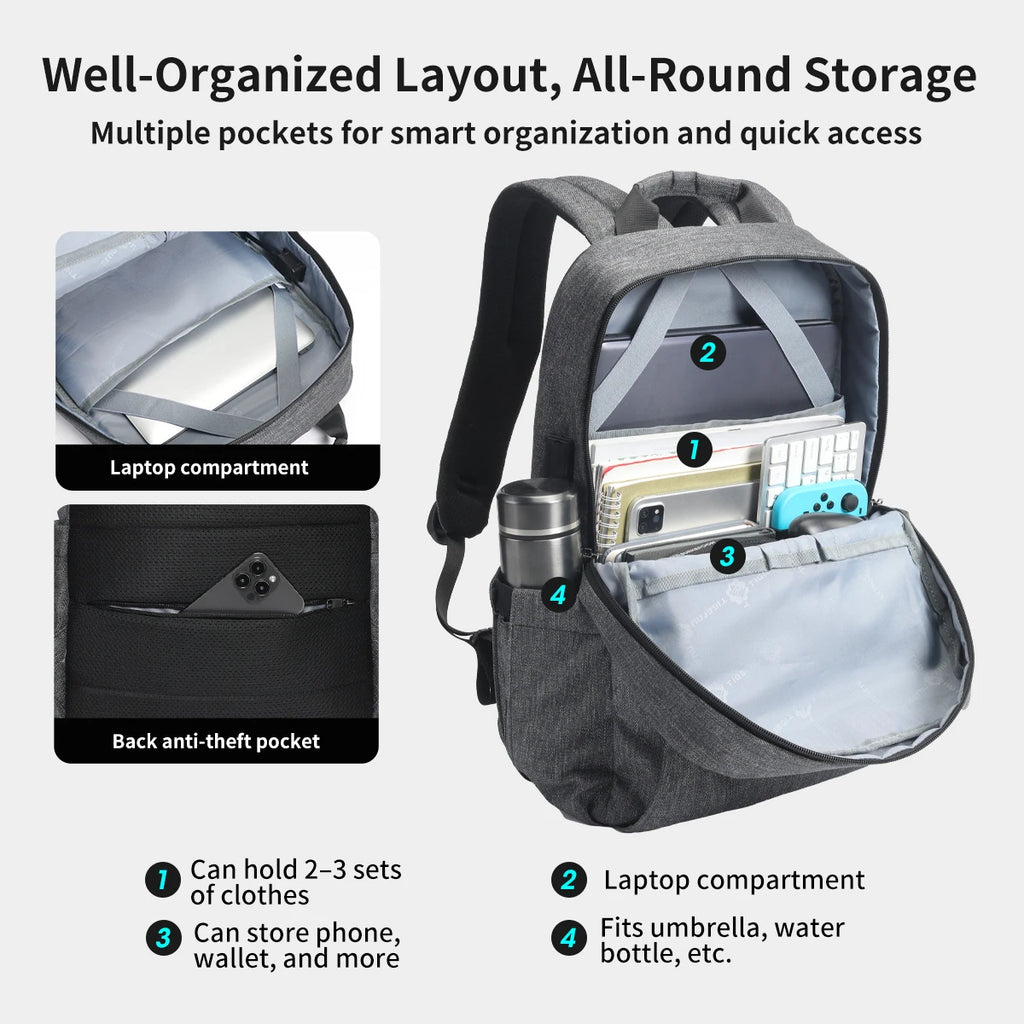 Tigernu Clearance Bags Men Backpack Anti-theft USB Charging 15.6 Laptop Bag Mochilas Feminine Male Bagpack Notebook Schoolbag