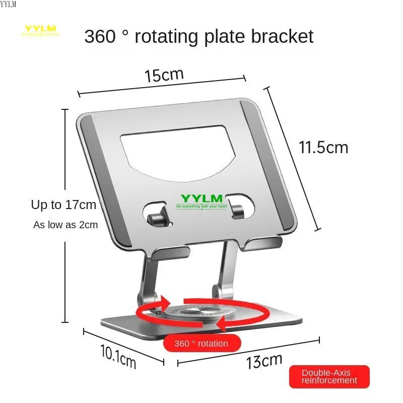 Foldable Mobile Phone Holder 360 Degree Rotating Swivel  Hollowed Tablet Riser Anti Slip Height Adjustable for IPad/iPhone 14