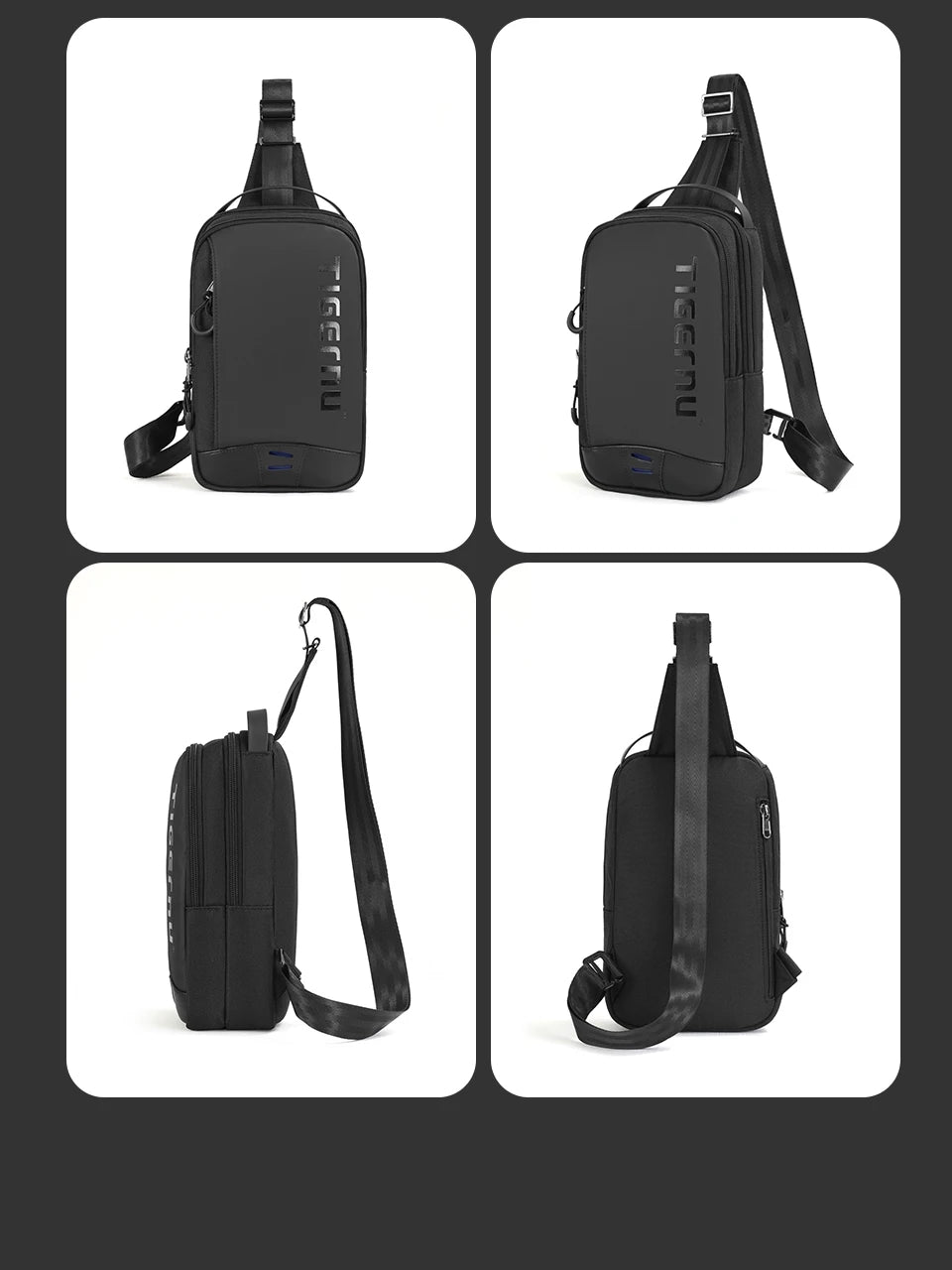 Tigernu Chestbag For Men 9.7inch Ipad Bags Casual Shoulder Bag Male Crossbody Bag Sling Bag For Boy Mini Bolsa Escolar Chest Bag