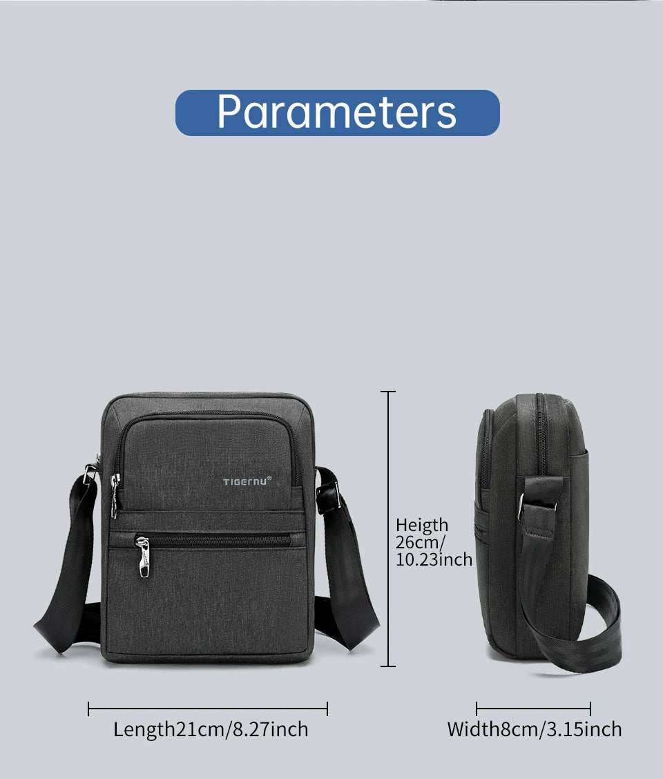 Tigernu Men's Messenger Bags Men Mini Bag For Business Shoulder Bag Male Casual Crossbody Bag College Travel Sling Bags For Men