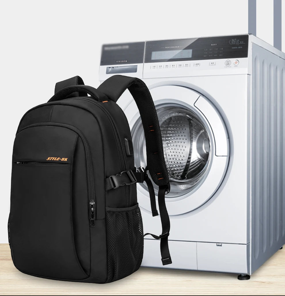 HK Casual 15.6 inch Laptop Backpack Men Large Capacity School Bags Business Travel Backpack Student Sports Backpack YKK Zippers