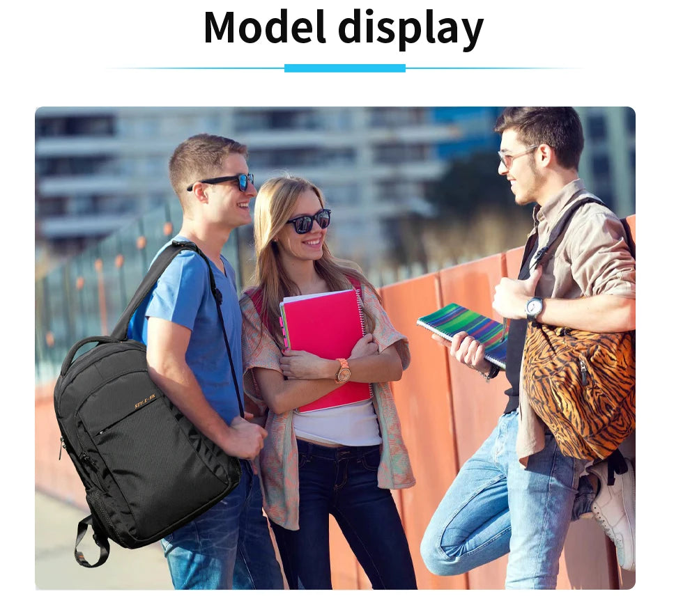 HK Casual 15.6 inch Laptop Backpack Men Large Capacity School Bags Business Travel Backpack Student Sports Backpack YKK Zippers