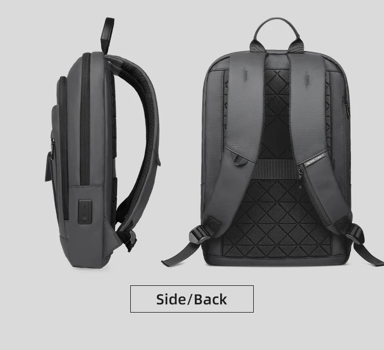 HK Lightweight Business Backpack Men Waterproof 15.6 inch Laptop Backpack with USB Port Anti-theft College Computer Bag for Work