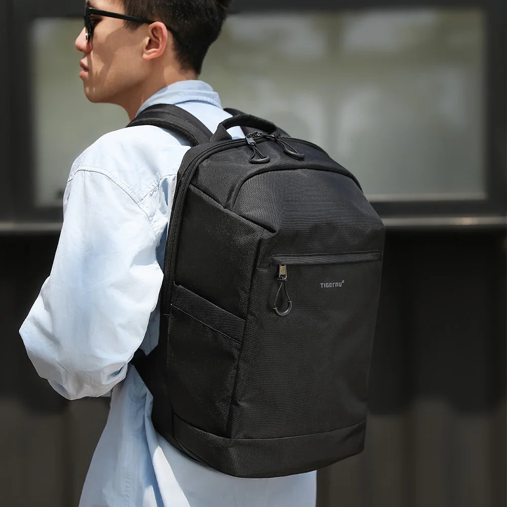Tigernu Men's Backpack Large Capacity Travel Backpack Fashion Water Repellent USB Port School Backpack Bag Schoolbag Knapsack