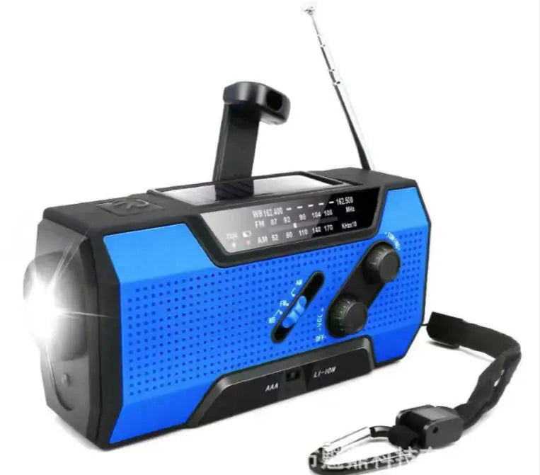Outdoor Camping Emergency Radio Solar Hand Crank Dynamo Radio FM/AM/NOAA 2000Mah Phone Charger Power Bank Flashlight SOS