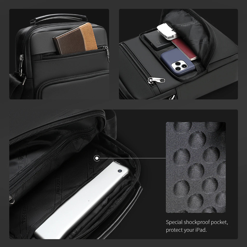 Tigernu Messenger Bags For Men Fashion Crossbody Bags 9.7inch Ipad Bag MIni Pack Men Business Bag Shoulder Bags Male Handbags