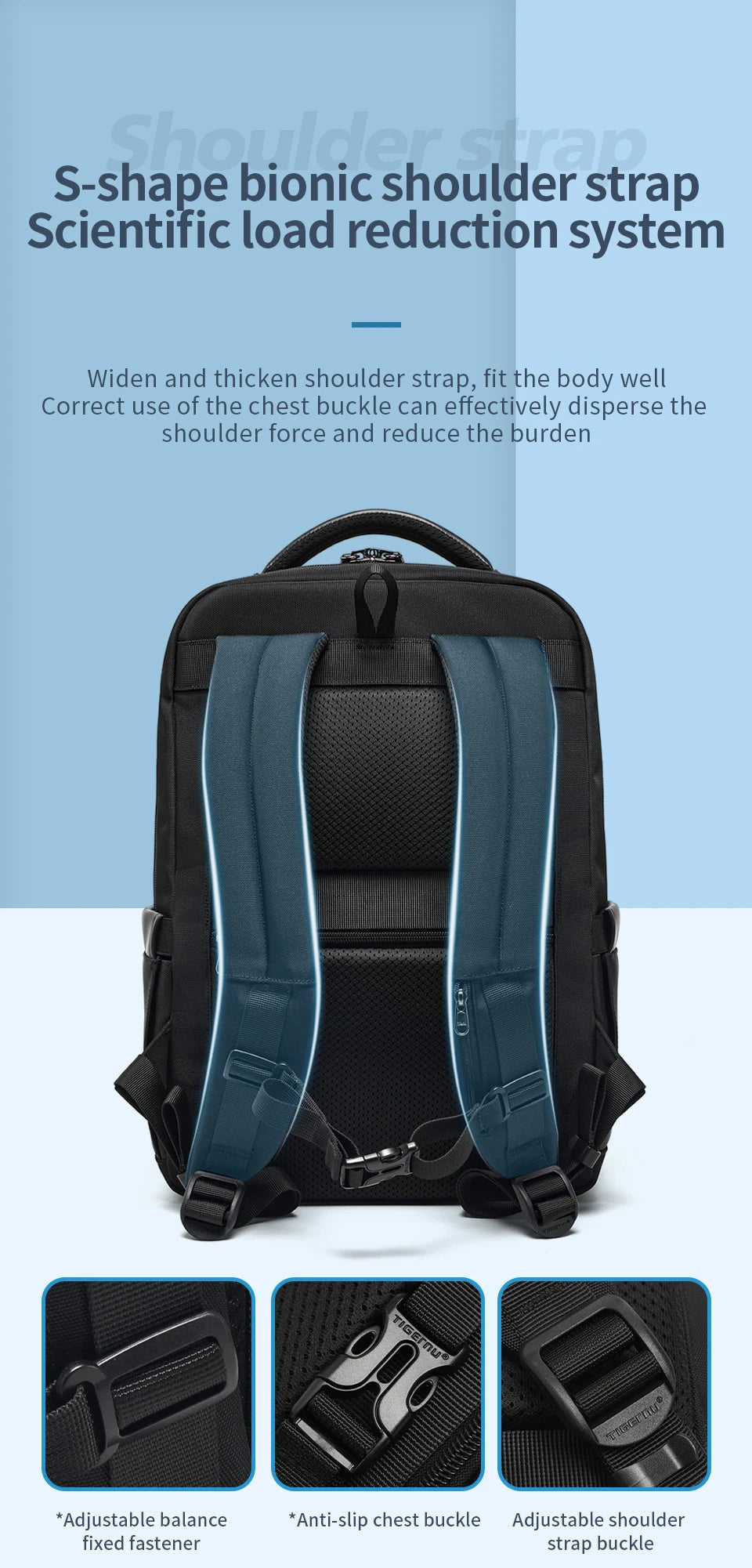 Tigernu Travel Backpacks for Men 14 15.6 17inch Laptop Backpacks Business Backpack Bags for Travel Knapsack Schoolbag