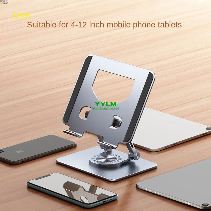 Foldable Mobile Phone Holder 360 Degree Rotating Swivel  Hollowed Tablet Riser Anti Slip Height Adjustable for IPad/iPhone 14