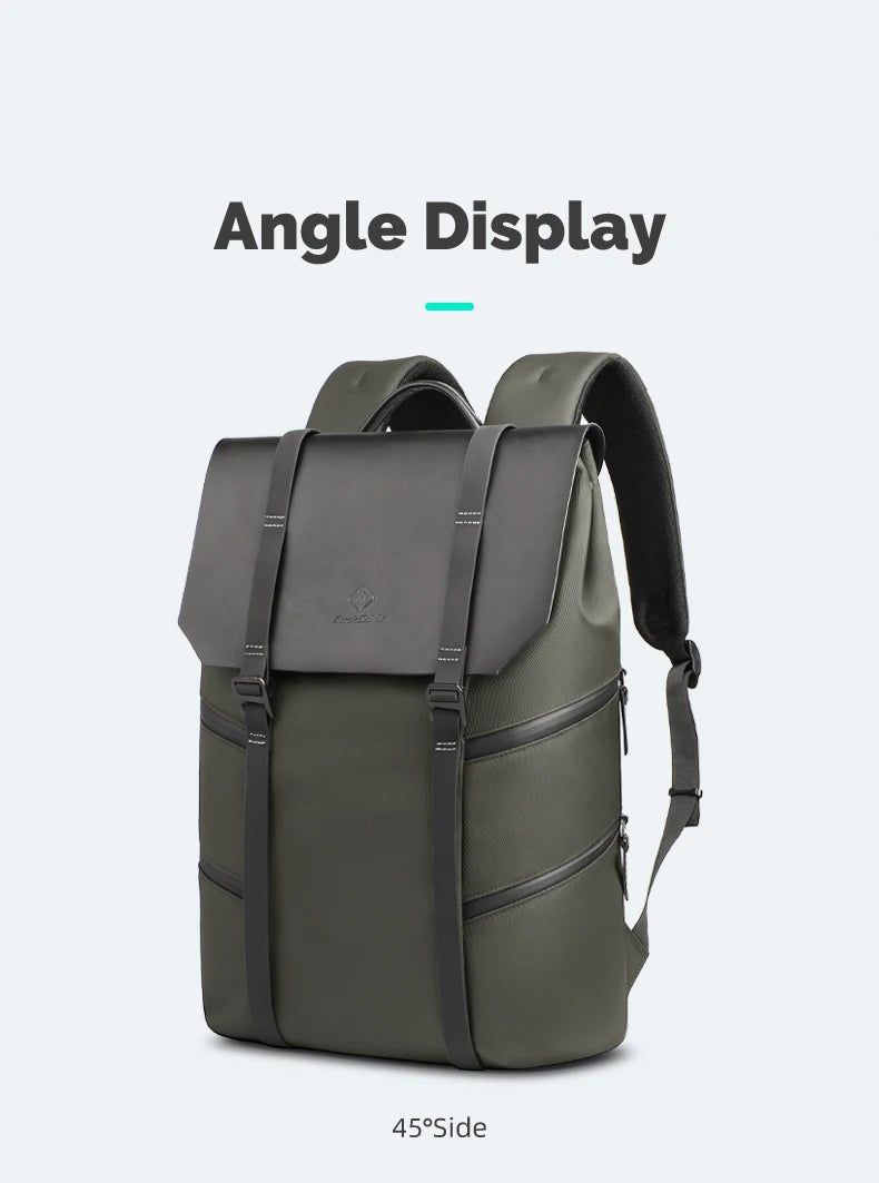 HK Large Travel Backpack for Men Vintage Business Backpack Waterproof 15.6 inch Laptop School Bag Multifunction Hiking Rucksuck
