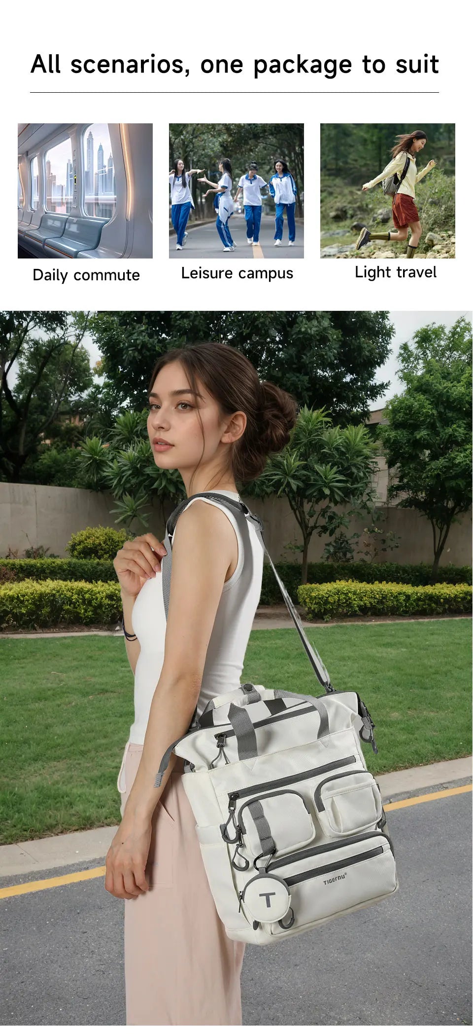 Tigernu Fashion Backpack For Women School Bags Shoulder Bags Female Travel Bags Crossbody Bags Cabin Bags Handbag