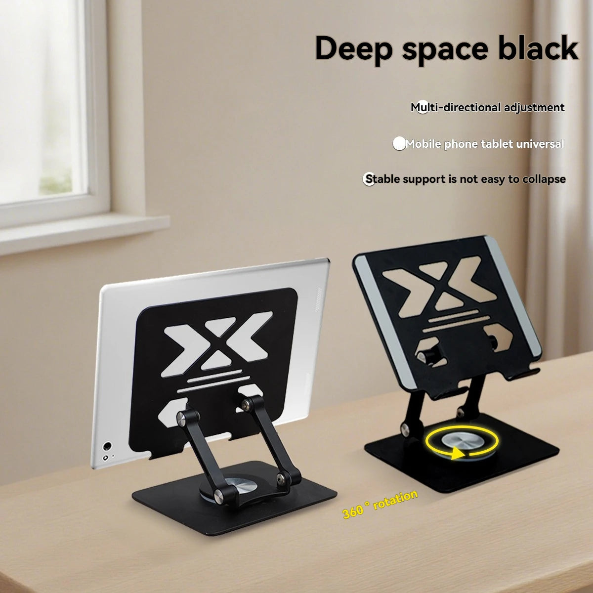 P2029 Tablet Computer Bracket 12.9-inch Aluminum Alloy Metal 360° Rotating Lifting Lazy Desktop Mobile Phone Support Bracket