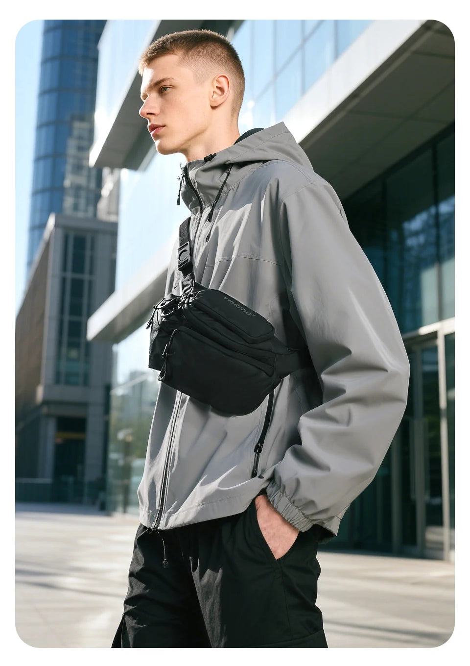 Tigernu Chest Bags Men's Shoulder Bag Fanny Packs For Men Hip Sack Crossbody Bag Men Sling Bag Men's Breasts Tactical Bags Male