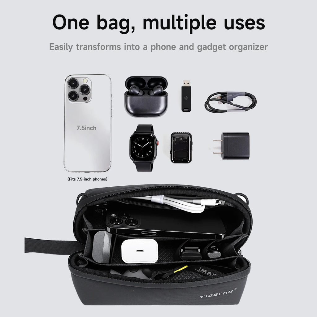 Tigernu Small Storage Bag For Travel Clutch Bag Men Handheld Bags Waterproof TPU Bags Male Portable Bag For PTZ Camera POCKET 3