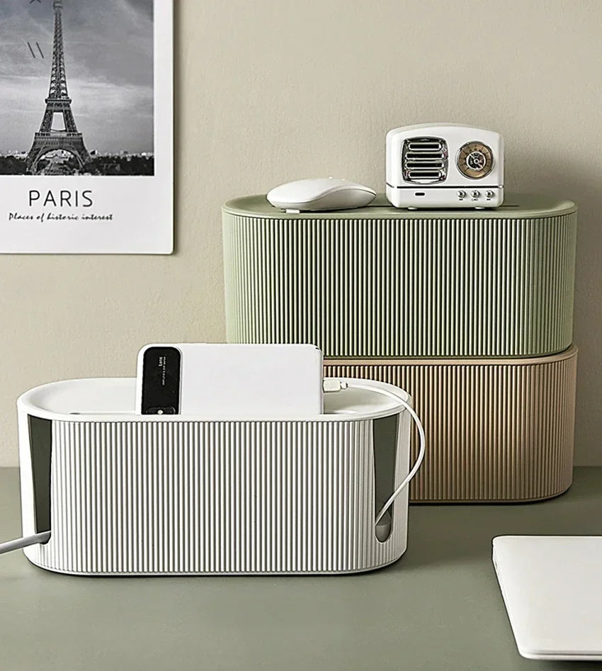 2024 Nordic Plug Board Storage Box Cable Wire Organizer Case Socket Wireless WiFi Router Bracelet Desktop Data Line Holder Shelf