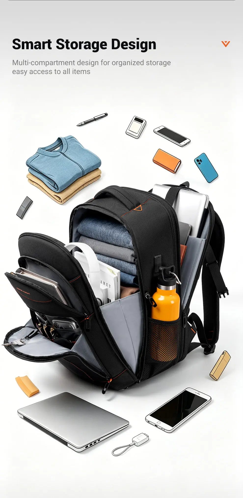 HK Waterproof Hiking Backpack Male Multifunctional Sports Camping Bag for Men Large Capacity Outdoor Rucksack with Bottle Holder