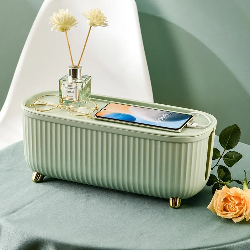 Nordic Plug Board Storage Box Cable Wire Organizer Case Socket Wireless WiFi Router Bracelet Desktop Data Line Plug Holder Shelf