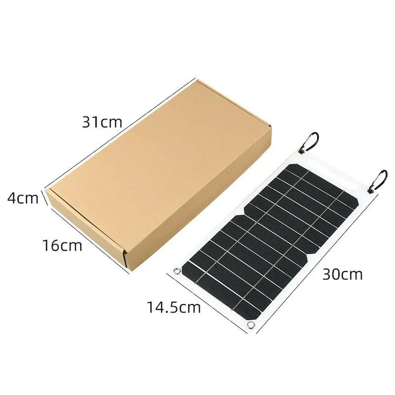 5V Flexible Solar USB Charger Photovoltaic Power Soft Panel Emergency Outdoor Charger for Mobile Phone Fan Power Bank Must-Have