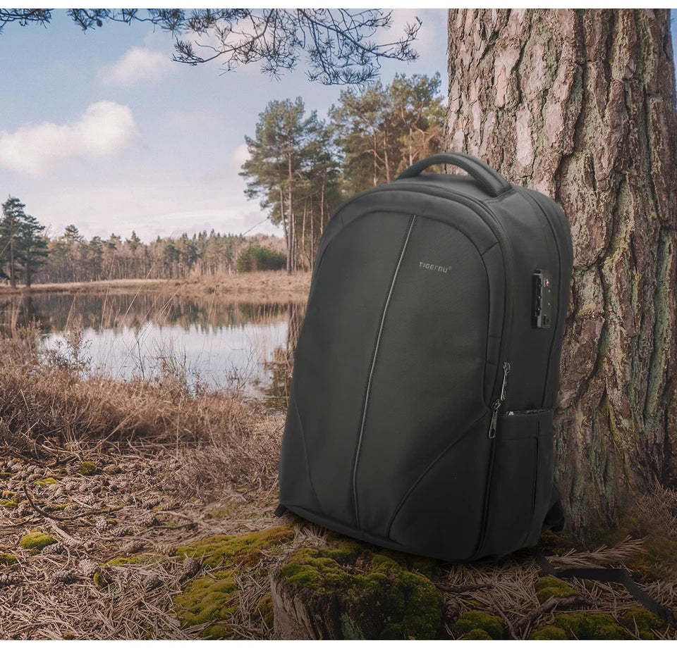 Tigernu Vacuum Compression Backpacks 15.6 17inch Laptop Backpack Men Automatic Vacuum Backpack No Pump Travel Backpack Bags TSA