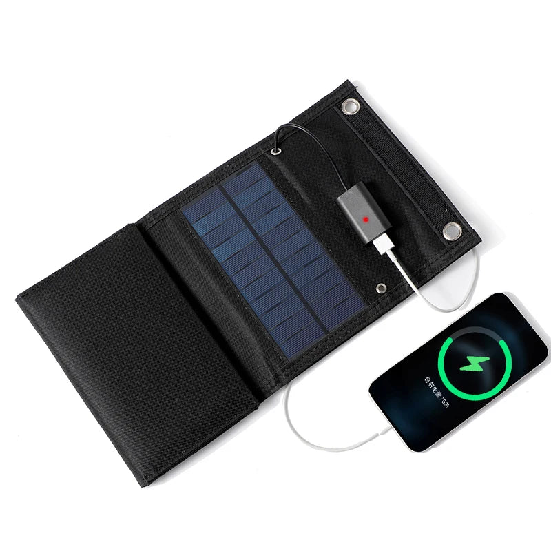 Portable USB Foldable Solar Panel, Folding Solar Panels For Travel, Mobile Phone Charging Bank, Flashlight, Fan, Mobile Phone Ba