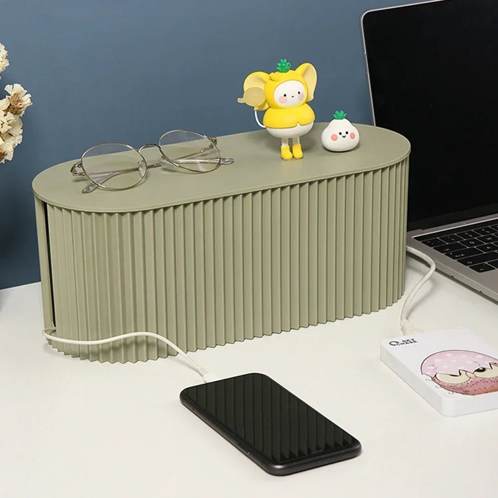 2024 Nordic Plug Board Storage Box Cable Wire Organizer Case Socket Wireless WiFi Router Bracelet Desktop Data Line Holder Shelf