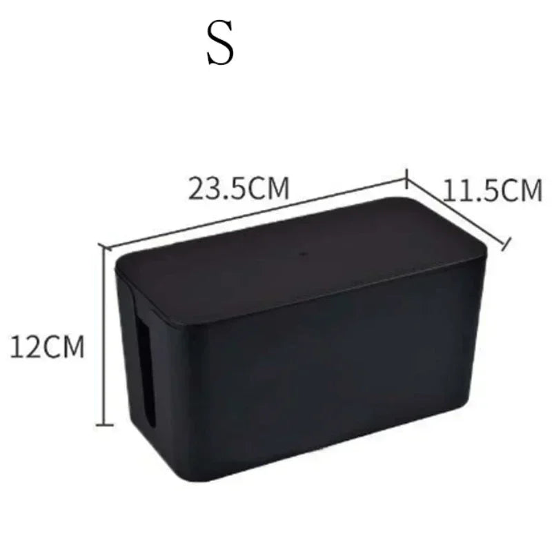 Cable Storage Box Desktop Power Strip Storage Box Dustproof Socket Storage Box Home Wire Case Wire Management Cable Organizer