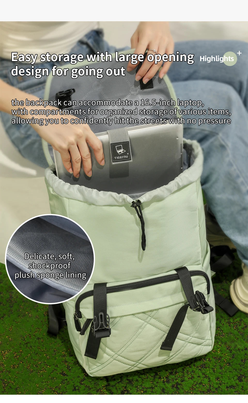 Tigernu Backpack For Women Backpack Bags For School 15.6inch Laptop Backpack Female Bag Travel Backpack For Girls Bags Knapsack