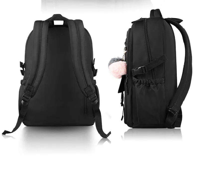 HK Large Capacity School Backpack Girls Bookbag for College Students Lightweight 15.6 inch Laptop Computer Backpack Notebook Bag