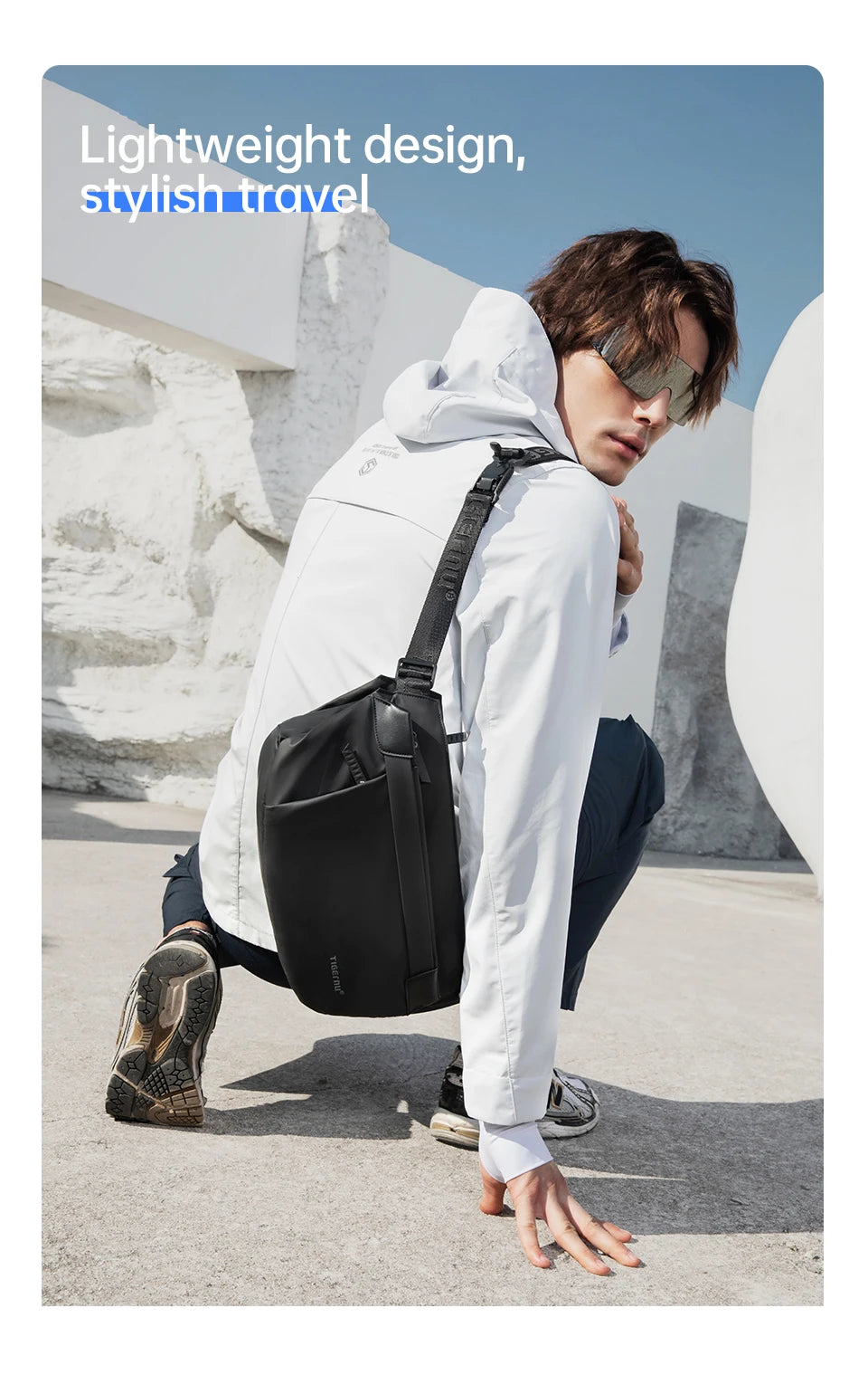Tigernu Shoulder Bags Cross Bag Fashion Men's Bag Aesthetic Bags For Men Korean Shoulder Bag Male Chest Bag Lightweight Slingbag