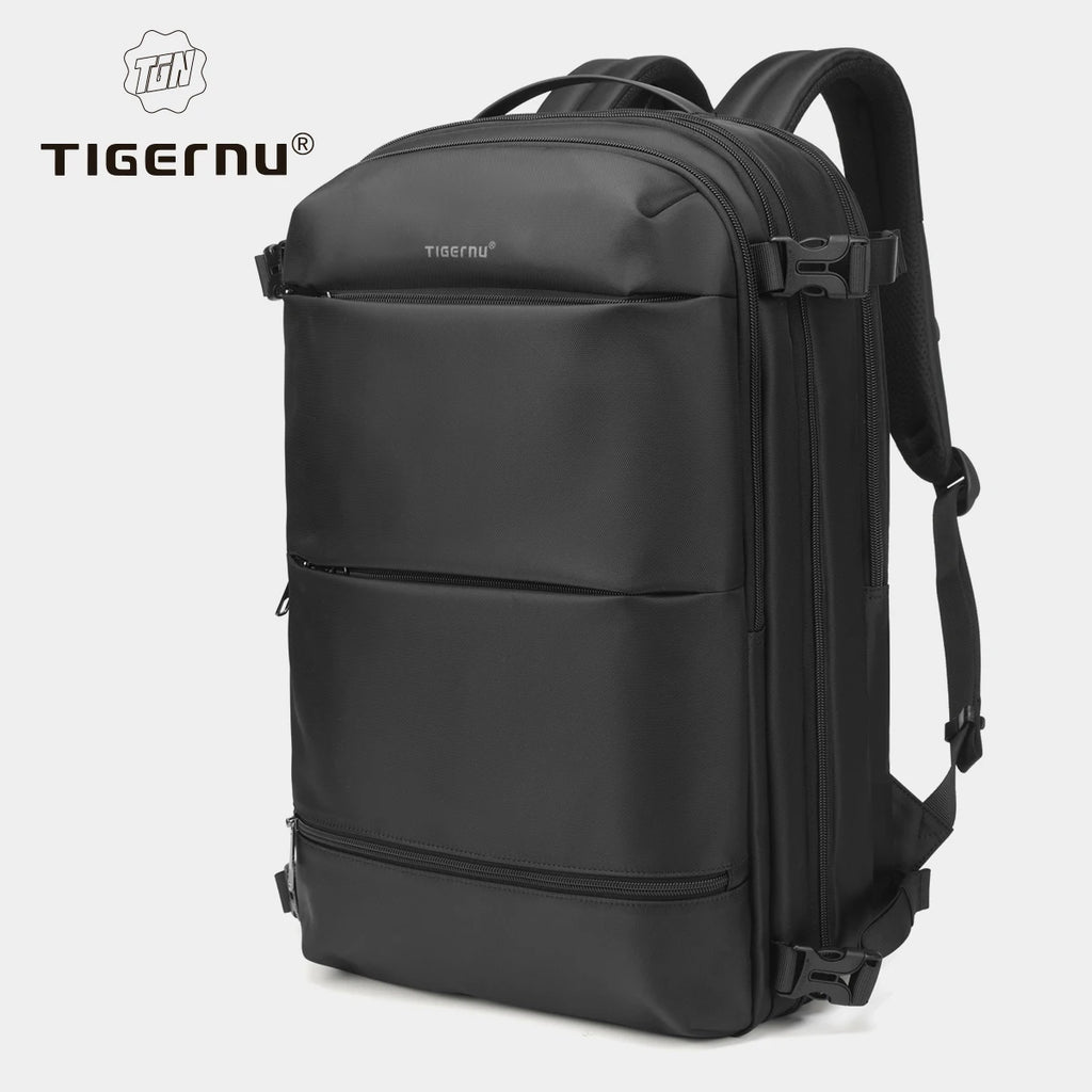 Tigernu Vacuum Compression Backpacks Men Travel Backpack Expandable USB Bag Large Capacity 17 Laptop Bags For Schoo Cabin Bags