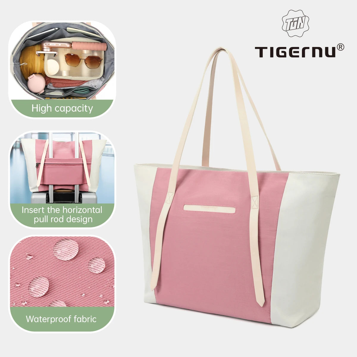 Tigernu Women Tote Bag Female Handbag Girls Shoulder Bags Commuting Sling Bag Women's Bags 14 15.6inch Laptop Bags For Girls