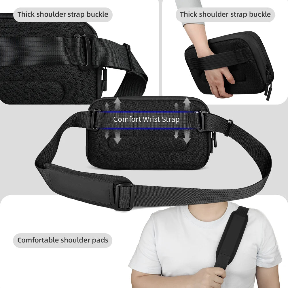 HK Ultra-light Crossbody Sling Bag Man Waterproof X-Pac Fabric Men's Shoulder Bag Outdoor Travel Phone Pouch for Hiking Trekking