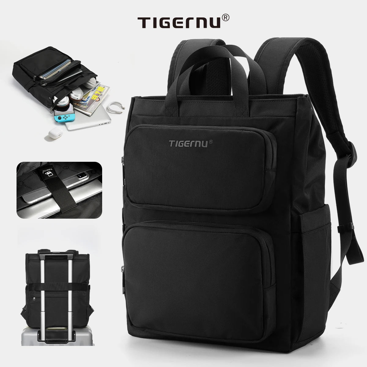 Tigernu Women Backpacks Fashion School Backpack Girls Bags 15.6'' Laptop Backpack For Women Bags Outdoor Knapsack Female Handbag