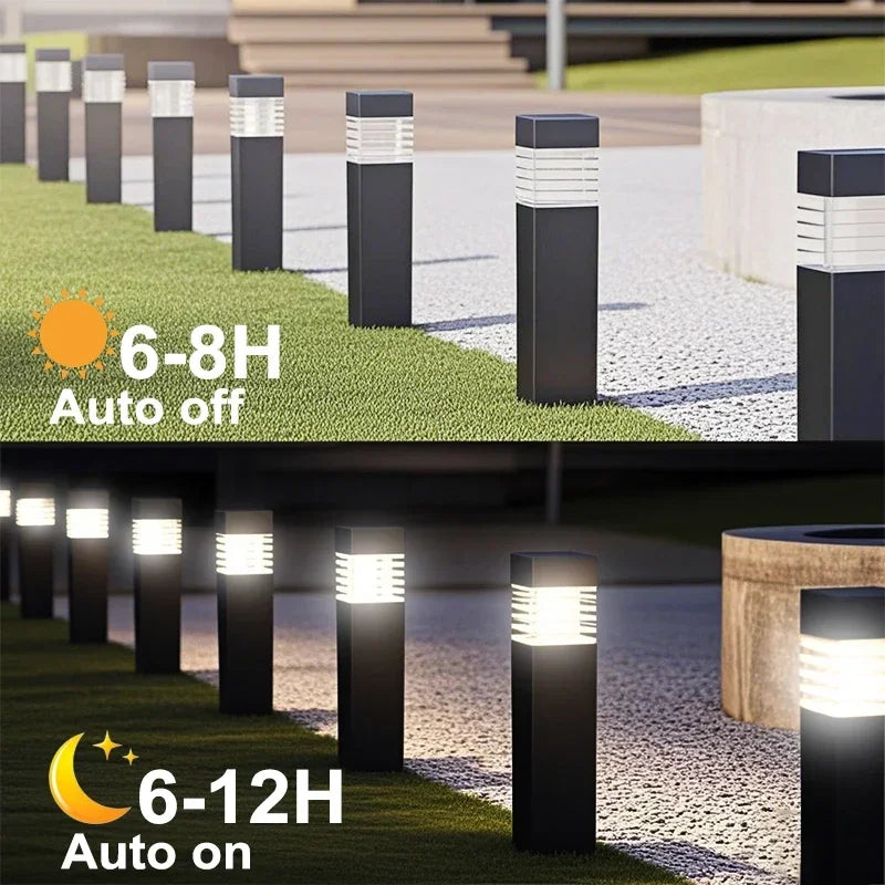 Solar Path Lamp LED Outdoor Garden Lawn Decor Lantern for Patio Balcony Yard Walk Solar Lights