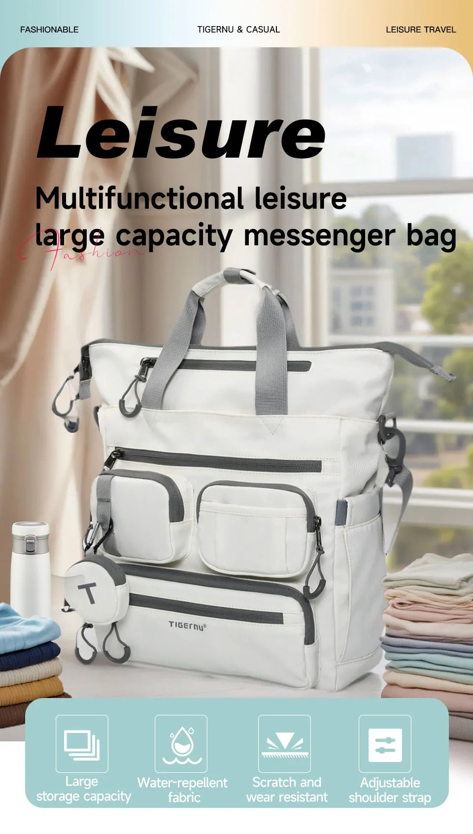 Tigernu Fashion Backpack For Women School Bags Shoulder Bags Female Travel Bags Crossbody Bags Cabin Bags Handbag