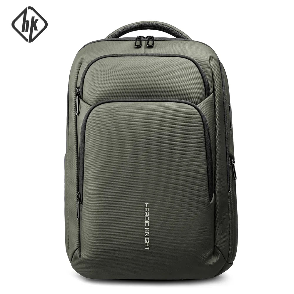 HK Casual Business Backpack for Men Travel Daypack Waterproof 17.3 Inch Laptop Bag for Work Office College Bag with USB Charging