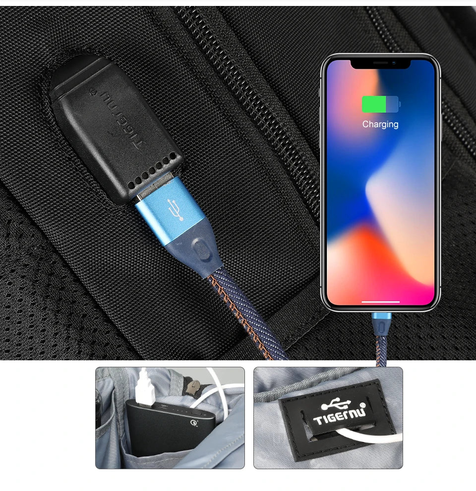 Lifetime Warranty Backpack Men 15.6 17inch Laptop Backpack Waterproof Bag With 4.0A USB Charging Port Travel Backpack For School