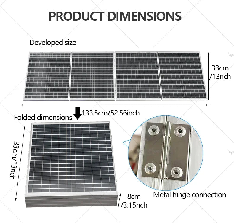 2000W 12V Solar Panel Charger DC System with 100A Controller Ideal for Outdoor Camping Charging Mobile Phones and Car Batteries