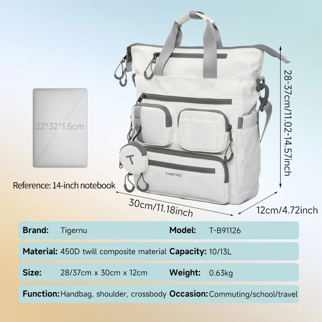 Tigernu Fashion Backpack For Women School Bags Shoulder Bags Female Travel Bags Crossbody Bags Cabin Bags Handbag