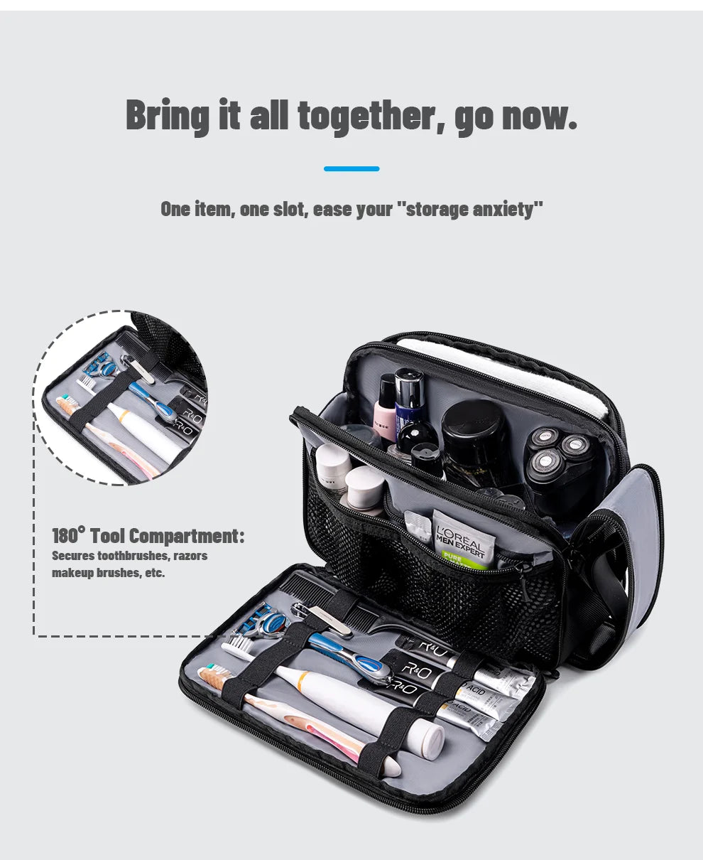HK Portable Wash Pouch Waterproof Travel Toiletry Bag for Men Women Gym Essentials Cosmetic Makeup Organizer Case Beauty Handbag