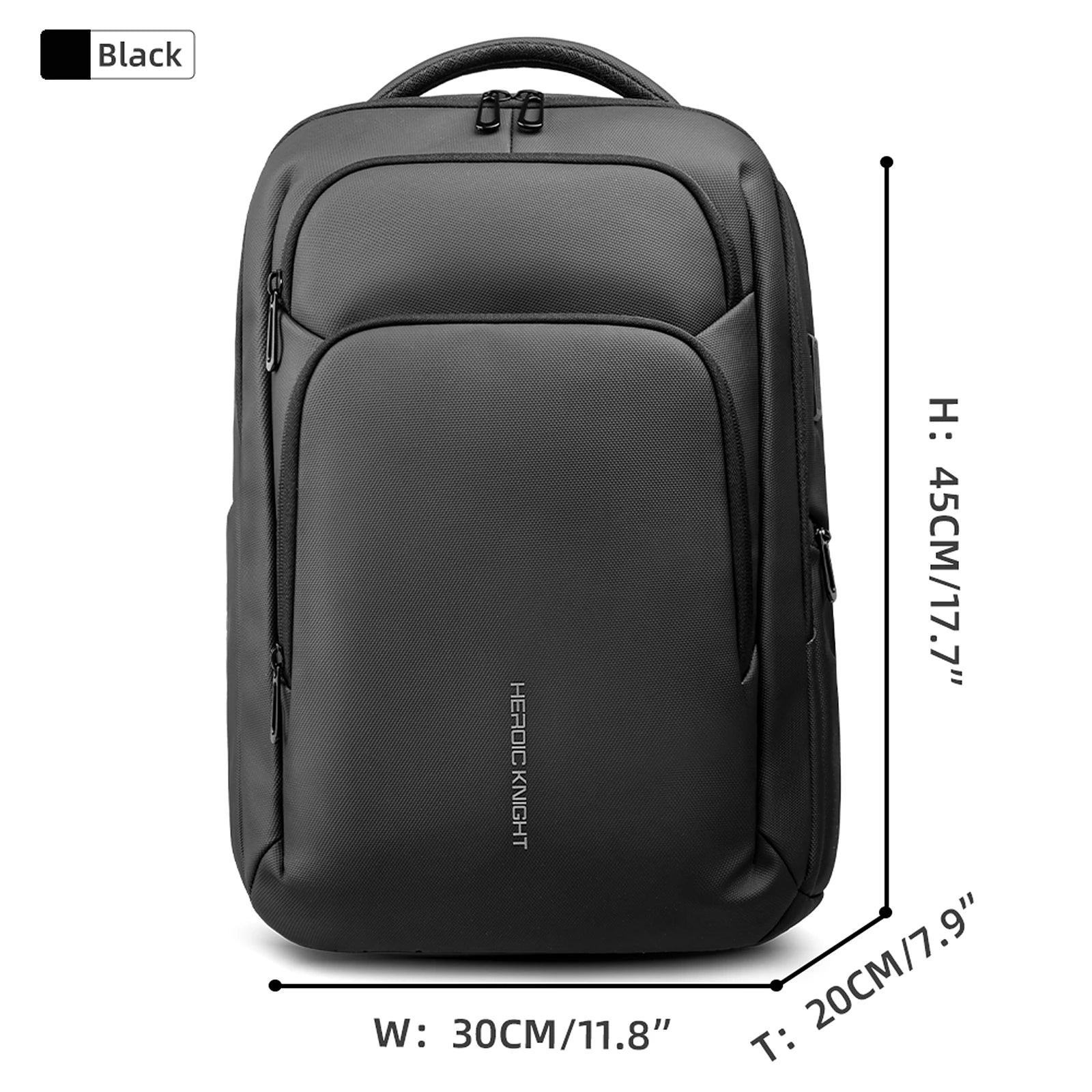 HK Business Travel Backpack Men Waterproof  17.3 Inch Laptop Backpack with USB Port Casual Daypack for Work College Computer Bag