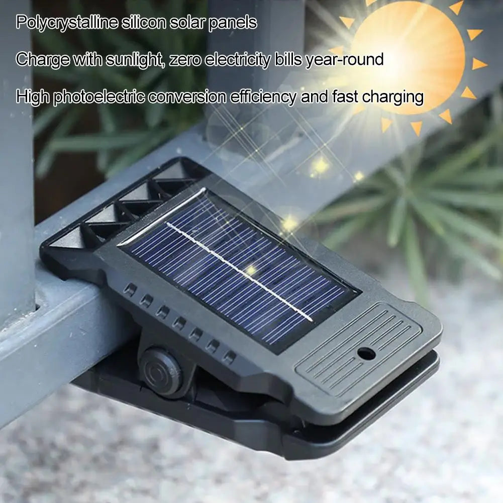 Solar Smart Lighting Outdoor LED Solar Clip Light Portable Waterproof Body Sensor Lamp Courtyard Garden Lamp Patio Home Camping