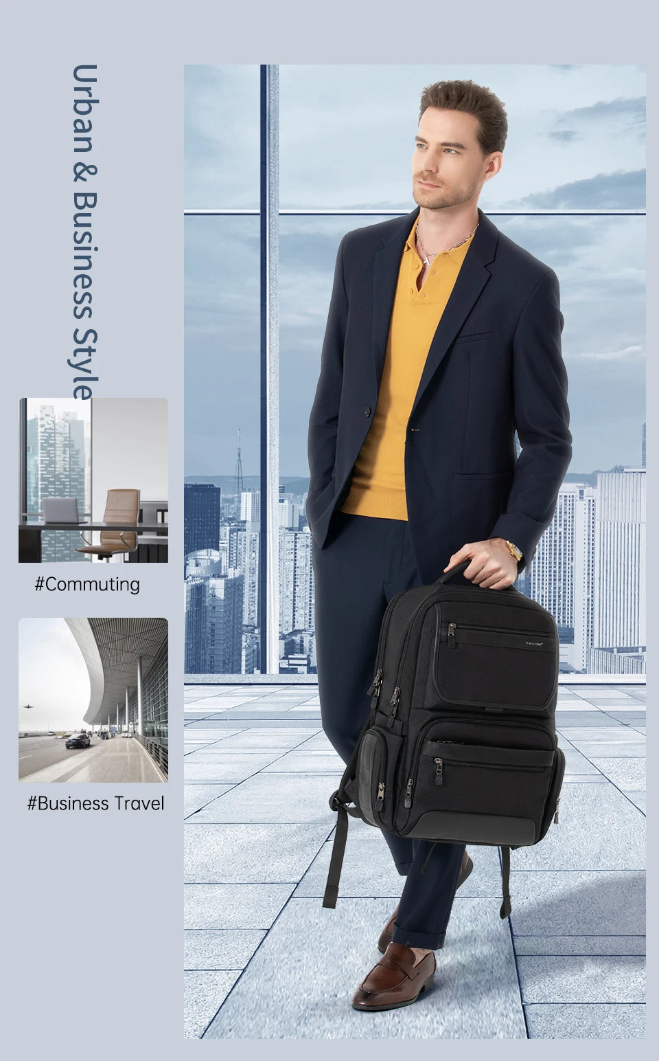 Tigernu Men Backpacks 14-15.6-17inch Laptop Backpack For Men Travel Backpacks Bags For College Business Male Backpacks Knapsack