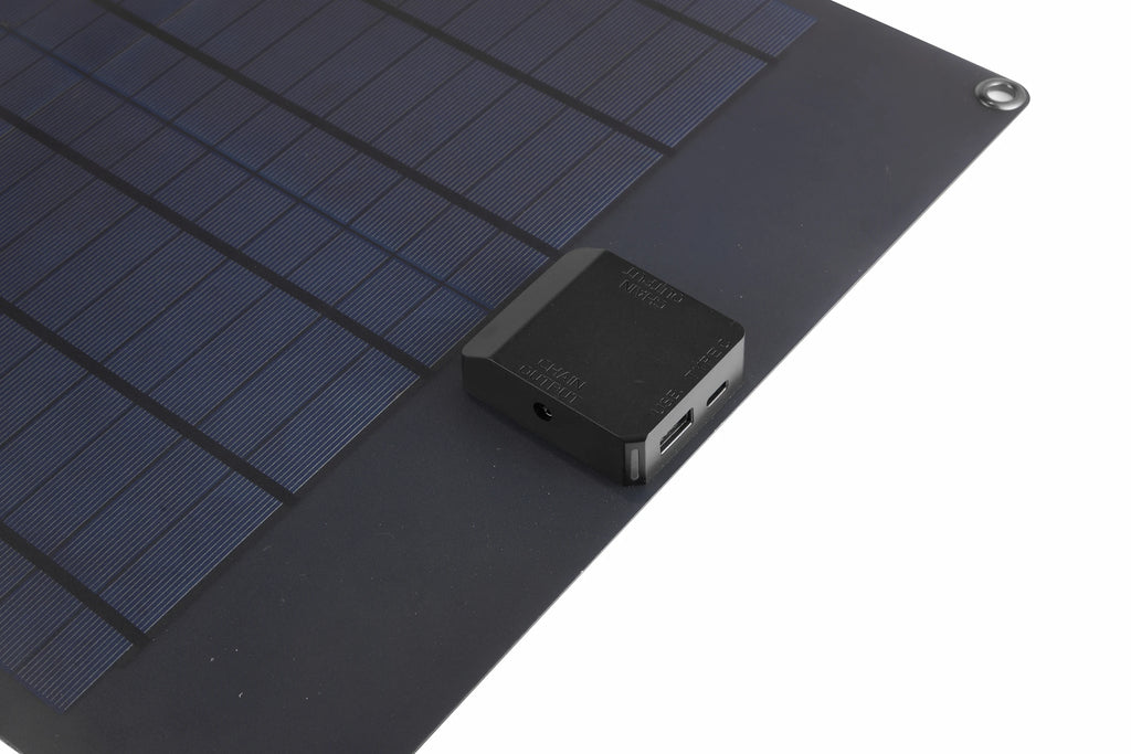 18W Solar Panel Charger 5V USB and 12V DC Dual Output with Solar Controller for 12V Battery Phone Power Bank RV Camping Outdoor