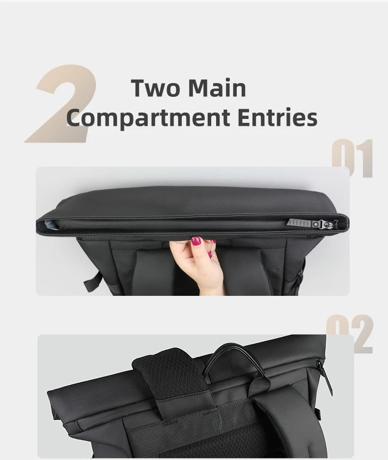 HK Expandable Travel Backpack for Men Large Capacity Hiking Rucksack Waterproof 17 inch Laptop Backpack Men's School Bag Daypack