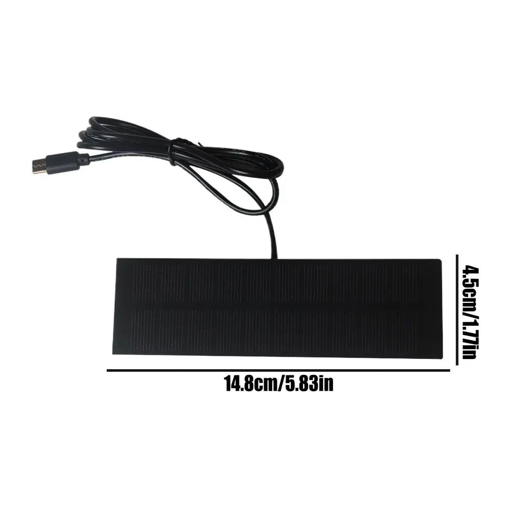 5W 5V Solar Charger Type-c Portable Power Bank Panel for Phone USB Devices Security Camera Camping Emergency Power Outage Backup